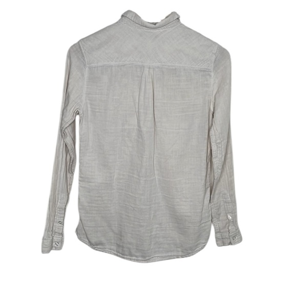 Carbon 2 Cobalt White Long Sleeve Button Up Shirt Women Size XS - Picture 3 of 3